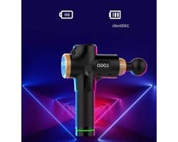 Massage Gun - Spier Stimulator - Spierherstel Bevorderen - 30 Snelheidsstanden - 2400 mAh Batterij - Zwart
