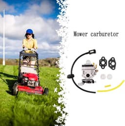 Grasmaaier Carburateur - Tuin Carburateur Vervanging - Motor Onderhoud - Duurzaam Metaal Materiaal - 9x8x6.5 cm - Zilverkleurig — thumbnail 2