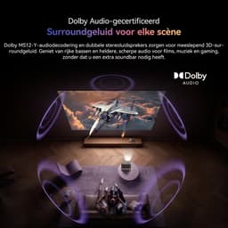 Blackview PV1000 Max Beamer - 18000 Lumens-1080P FHD-4K Decodering-Dolby Audio-VIDAA OS-360° Gimbal- Netflix YouTube Disney+- Thuiscinema Buiten-Spelmodus-TOF Autofocus — thumbnail 5