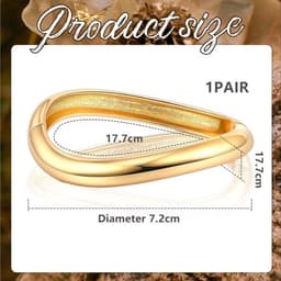 Set van 2 damesarmbanden van roestvrij staal in goud en zilver, elegante sieraden met stevige pasvorm, perfect als cadeau voor mama, vriendin of dochter — thumbnail 5