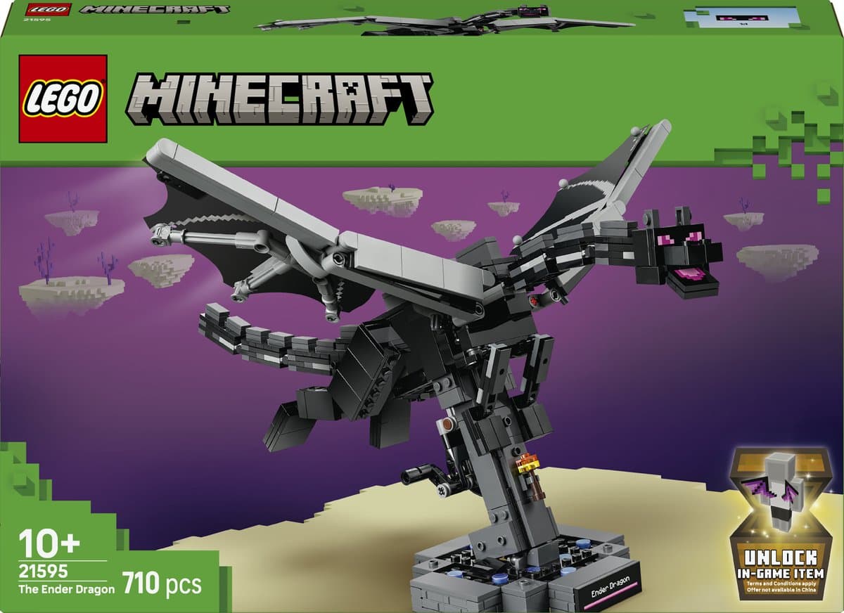 LEGO Minecraft De Enderdraak Draak Speelgoed voor Kinderen en Kinderkamer Decoratie 21595 — afbeelding 1
