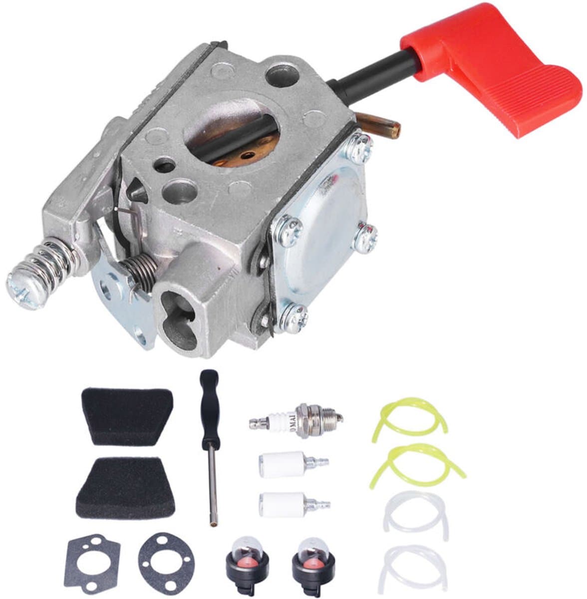 Carburateur geschikt voor Craftsman Poulan 32cc grasmaaier, geschikt geschikt voor de modellen 530071636, 530071637, 530071565, PPB100, PPB200, PPB300, PP445, PP035, PP331 en WT-268-1. — afbeelding 1