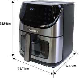 Heteluchtfriteuse - Airfryer Frituurpan - Gezond Koken - XL 78 liter capaciteit - 1700 W - Zwart en zilver — thumbnail 5