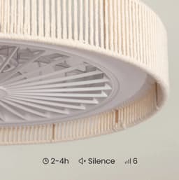 Fantiluxe - Andreas - Plafondventilator met verlichting - Beige Transparant - Ø50cm - Afstandsbediening - Met lamp - Plafond ventilator - Slaapkamer — thumbnail 4