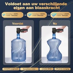 Draadloze Handstofzuiger - Mini Stofzuiger - Auto en Huis - 4-in-1 Blazen Zuigen - 6000mAh Batterij - Zwart — thumbnail 3