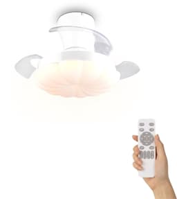 Fantiluxe - Ingrid - Plafondventilator met verlichting - Wit - Ø60cm - Afstandsbediening - Met lamp - Plafond ventilator - Slaapkamer — thumbnail 1