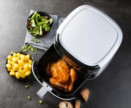 Airfryer - Hete Lucht Friteuse - Gezond Frituren - 8 Liter Capaciteit - 1800 Watt - Wit — thumbnail 4