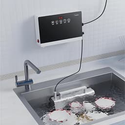 Draagbare Vaatwasser - Compacte Afwasser - Efficiënt Reinigen - Geen Installatie Nodig - Ruimtebesparend Ontwerp - Roestvrij Staal — thumbnail 1