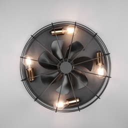 Fantiluxe - Sam - Plafondventilator met verlichting - Zwart - Ø48cm - Afstandsbediening - Met lamp - Plafond ventilator - Slaapkamer — thumbnail 3