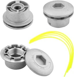 Metalen Grastrimmerkop met 4 Nylon Draad - Aluminium Grastrimmerkop - 7×4.5cm - Tuinonderdeel - Universeel Trimkop voor Grasmaaier en Bosmaaier - voor tuinonderhoud — thumbnail 1