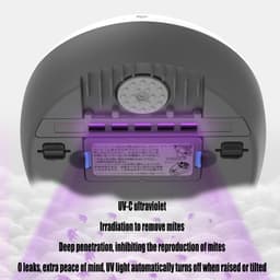 Draadloze Mietenverwijderaar - Kleine Stofzuiger Handheld - Bed Schoonmaken - UV-C Ultraviolette Stralen - 28 Minuten Batterijduur - Wit — thumbnail 4