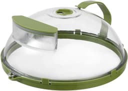 Magnetron Deksel - Voedsel Kap - Schoon Koken - Ingebouwd Hydratatiesysteem - 26 cm Diameter - Groen — thumbnail 1