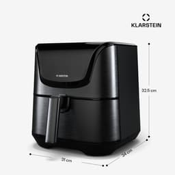 Klarstein Aerovital Deluxe Heteluchtfriteuse / Air fryer - 1700 W - 8 Functies - Inclusief Accessoires - 200°C - Timer - Zwart — thumbnail 5