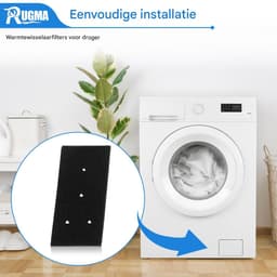 3 stuks filter schuim - Wasdroger filter - stofzuigeraccessoires - drogerfilterspons - reservesponsfilter - filter - 4-gatsfilter - voor Whirlpool schuimsponsfilter 481010716911, droger HX HMMR10440 - zwart — thumbnail 7