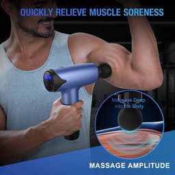 Gun Massager – Lichtgewicht Massageapparaat – 30 Snelheden – LED Touchscreen – Mini & Stil – Type-C – 10 Opzetstukken – Spierontspanning – Compact Formaat – USB Oplaadbaar – Anti-Stress — thumbnail 3