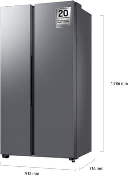 SAMSUNG RS70F65QETEF Amerikaanse koelkast 7-serie (654L) Zilver (mat) Wifi — thumbnail 4