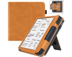BukkitBow - Beschermhoes geschikt voor Kobo Libra Colour - E-reader Cover - Smart Sleep Cover - Zacht Motief - Bruin