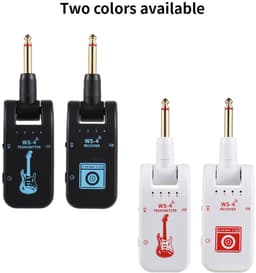 2.4G Draadloos Gitaarsysteem Oplaadbaar – Transmitter & Receiver Set – Real-time Signaaloverdracht – Wit — thumbnail 5