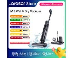 Bolliving - steelstofzuiger - snoerloos - nat- en droog stofzuiger - dweilfunctie - draadloos - zakloos - automatische zuigkrachtregeling - zelfreinigende vloerreiniger - 55 min. werktijd - slim huishoudapparaat