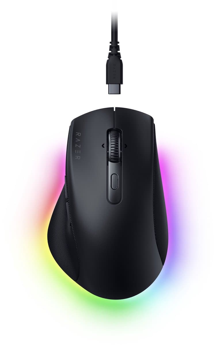 Razer Pro Click V2 - Draadloze Gaming Muis - Ergonomisch - RGB - 30.000 DPI - Bluetooth - AI Toetsen — afbeelding 1
