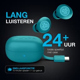 JLAB Go Pop ANC TWS In-ear Draadloze oordopjes Met Noise-cancelling Teal — thumbnail 3