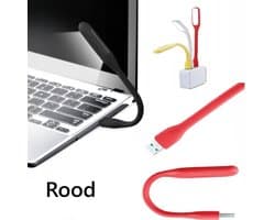 Flexibele USB LED Lamp I Draagbare USB LED-leeslamp I USB Licht I Laptop Leeslamp I Leeslicht I Rood