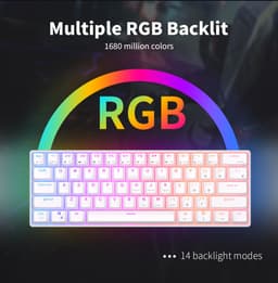 Royal Kludge RK61 - Mechanisch Gaming Toetsenbord - Draadloos - Ergonomisch - RGB - Red Switch — thumbnail 4