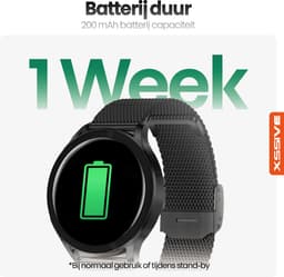 Xssive SW10 Smartwatch Heren & Dames | AMOLED | Hartslagmeter | Waterdicht IP67 | Milanese en Siliconen Bandjes - Geschikt voor Apple & Android Watch — thumbnail 3