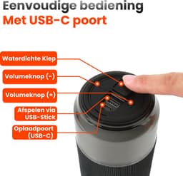 Xssive BSP19 Bluetooth Speaker Draadloos - LED Verlichting - IPX3 Waterbestendig - Lange Batterijduur — thumbnail 4