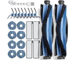 23 Stuks vervangende accessoires voor Eufy X10 Pro Omni stofzuiger, accessoireset met 2 hoofdborstels, 4 filters, 8 reinigingsdoeken, 8 zijborstels, 1 reinigingsborstel