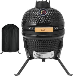 Aviro Kamado BBQ Egg - 13 Inch - Inclusief Hoes - Houtskoolbarbecue - Ø 27 CM - Zwart — thumbnail 1