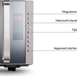 MEDION vrijstaande, 3-in-1 magnetron met grill- en heteluchtfunctie, 800 watt vermogen, 1200 watt bovengrill/heteluchtvermogen, 23L, MD17495, zilver — thumbnail 15