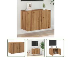 vidaXL Wandmontage - Tv-meubel - Tv-meubel wandgemonteerd 60x30x41 cm artisanaal eikenkleurig - Houten Tv-meubel - Televisie Kast - Salontafel
