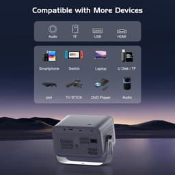 Mini beamer - Projector - Beamerscherm - Projectiescherm - Outdoor & Indoor Projector - — thumbnail 4
