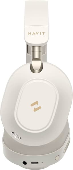 Havit H668BT Hoofdtelefoons Draadloos Hoofdband Muziek/Voor elke dag USB Type-C Bluetooth Beige — thumbnail 3