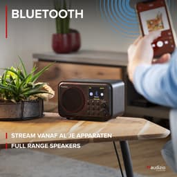 DAB radio - Audizio Vicenza - DAB / DAB+ en Internet radio met Bluetooth - WIFI - Accu - Zwart — thumbnail 2