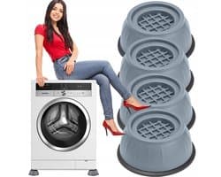 Borvat® | Wasmachine Trillingsdempers – Trillingsdempers Droger – Anti Trillen – Antislip voetstuk – 4 stuks