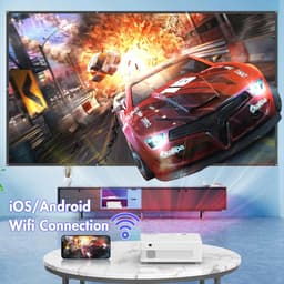 Draagbare Full HD Wifi Beamer - Mini Videoprojector met 9000 Lumen voor Thuisbioscoop - Compatibel met Smartphone, Laptop, TV-Stick — thumbnail 4