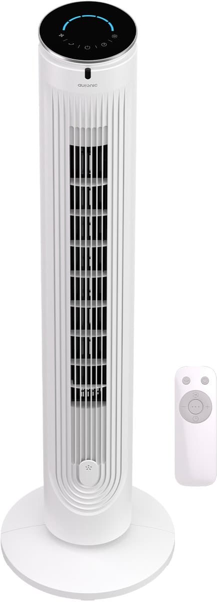 Auronic Torenventilator - Vloerventilator - Luchtkoeler - Ventilator Staand - 105 CM - 5 Snelheden - Met Afstandsbediening - Stille Ventilator - Fan - 45 dB - Wit — afbeelding 1