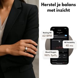 Focus® S1 Smart Ring - Zwart - Maat 7 - Hartslag - Menstruatiecyclus - Slaap Monitor - Slimme Ring - Sport Prestatie - Stappenteller -IP68 Waterdicht - O2 Meting - Dames - Heren - Wearables - Oplaad Case - beschermring — thumbnail 4