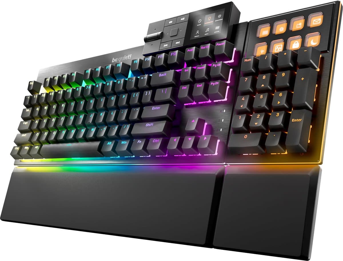 be quiet! Dark Mount Silent Linear US ANSI toetsenbord Gamen USB QWERTY Amerikaans Engels Zwart — afbeelding 1