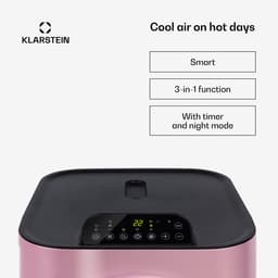 Klarstein mobiele airconditioner met luchtafvoerslang, 5-in-1 airconditioner, ventilator, luchtontvochtiger, luchtreiniger & nachtmodus, app-bediening, kleine & draagbare airconditioner voor thuis & op kantoor, 12000 BTU,4 kW voor 59 m² 50 dB — thumbnail 6