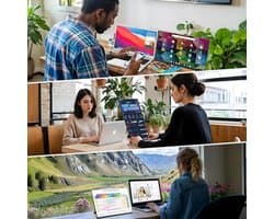 Draagbare 15.6" Laptop Schermvergroter met 1080P FHD IPS - Compatibel met 13"-17" Laptops