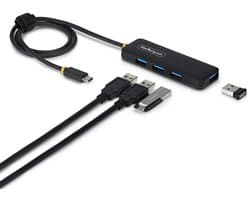 StarTech.com 4-Port USB-C Hub, 5Gbps, Bus Powered, USB-C naar 4x USB-A Mini USB Hub, Extra Lange 61cm Host Kabel, PCR Kunststof, Draagbare Desktop / Laptop USB Hub