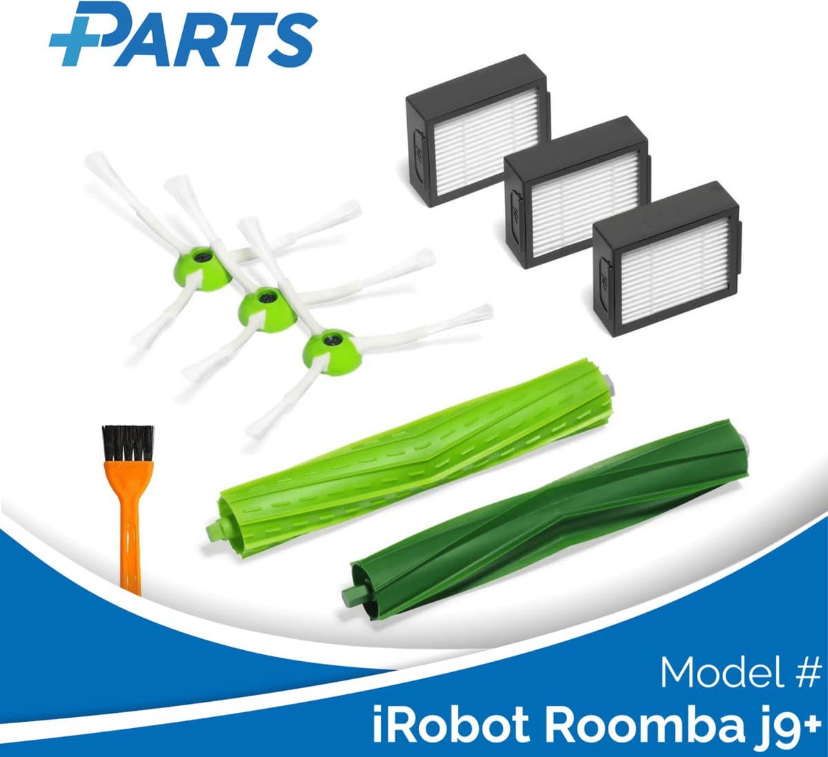 iRobot Roomba j9+ Onderhoudsset (Plus.Parts® alternatief voor 4624878 / 4639168) - LET OP; niet geschikt voor iRobot Roomba COMBO j9+! — afbeelding 1