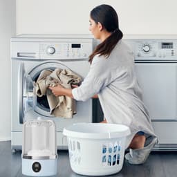 QTTVBTNA - 1L Mini wasmachine - Kleine draagbare wasmachine - Voor baby- en ondergoed - USB-oplaadbaar - Compact & stil - Lichtblauw - 12.5x12.5x20.5cm - 1 stuk — thumbnail 5