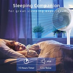 Mobiele Staande Ventilator met Oscillatie en 3 Snelheden - 50 W - 7 Inch - Perfect voor Slaapkamer en Thuis — thumbnail 3