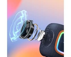 Draadloze Compacte Waterdichte Bluetooth Luidspreker met Licht en 15 Uur Speeltijd