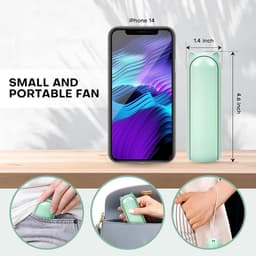 Draagbare Mini Ventilator met 3 Snelheden - Oplaadbare Persoonlijke Ventilator met Powerbankfunctie — thumbnail 3