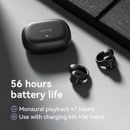 Sanag S3S – Open-Ear Bone Conduction Koptelefoon – Bluetooth 5.3 –Ai headset Sport Oorclip – 56u Lange Batterijduur – Waterdicht – Zwart — thumbnail 5